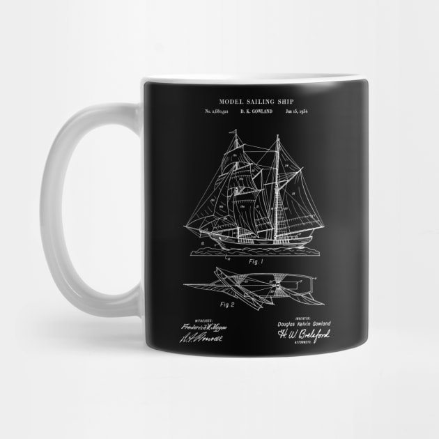 Patent Art 1954 Model Sailing Ship by MadebyDesign